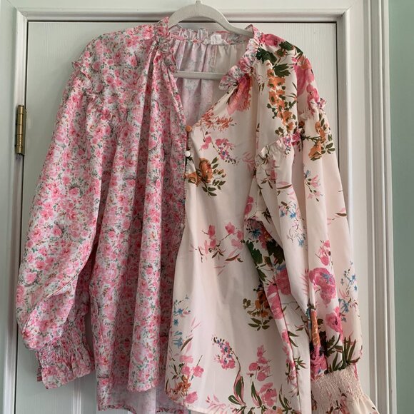 Chic Soul Long Sleeve 3X floral print blouse - Picture 12 of 13